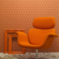 Gracia Rusty Orange Oval Mod Wallpaper 301251