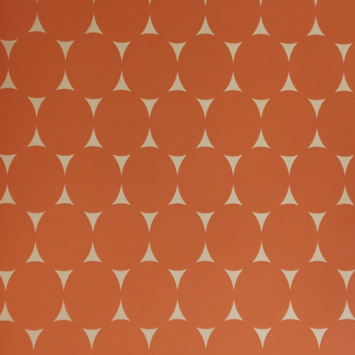 Gracia Rusty Orange Oval Mod Wallpaper 301251