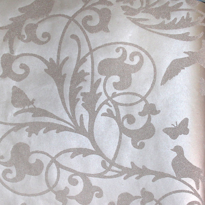 Gracia Sparkling Silver Nature Wallpaper 301212