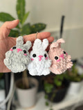 Handmade Crochet Bunny Keychain – Rabbit Charm