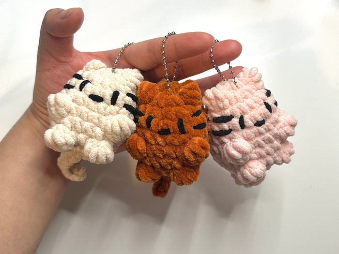 Handmade Crochet Cat Keychain – Cute Kitten Charm