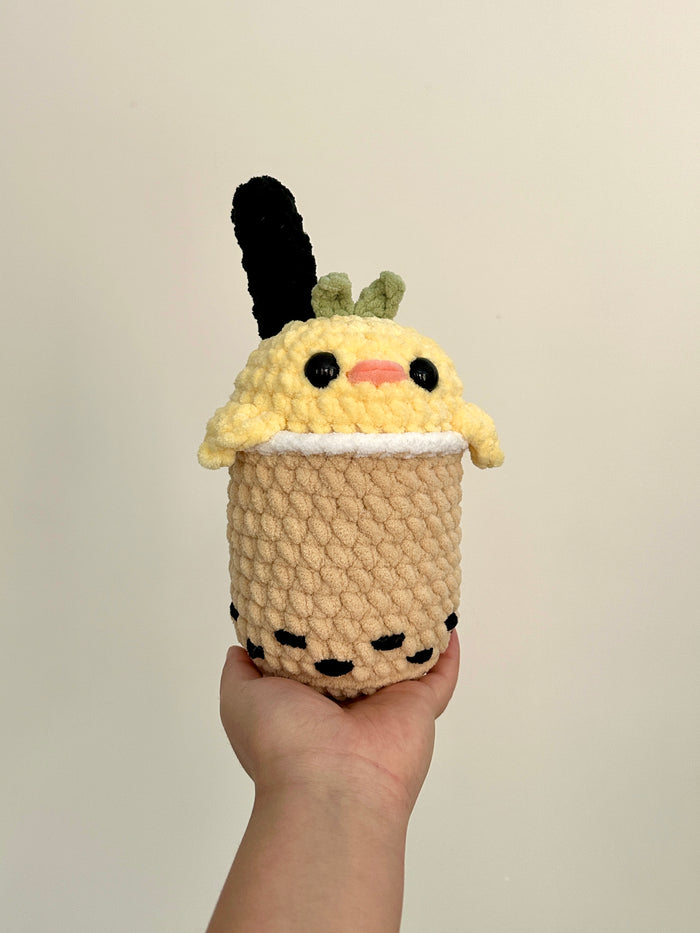 Handmade Crochet Chick Boba Plushie