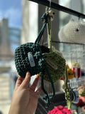 Handmade Crochet Drawstring Pouch - Mini Bag Polyester Blend T-Shirt Yarn (4"x4.5")