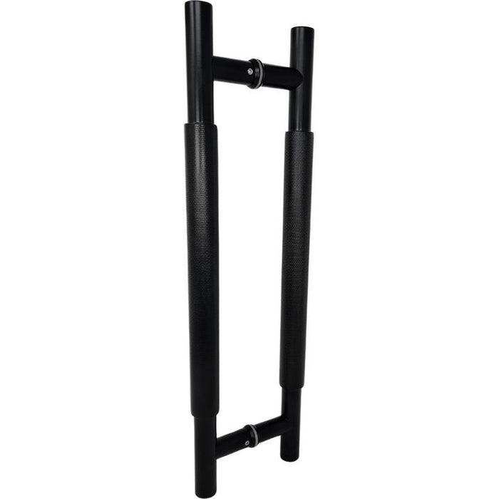 Knurled Pull Handle in Matt Black Finish