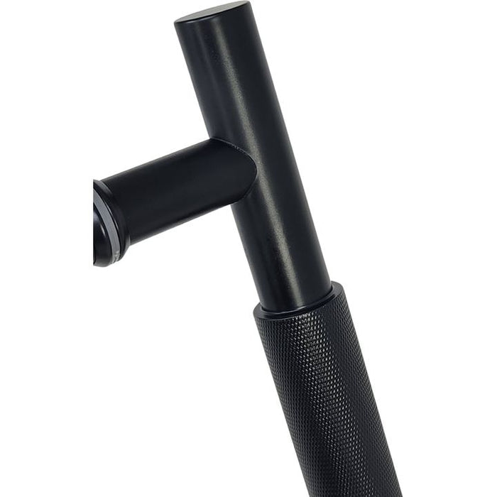 Knurled Pull Handle in Matt Black Finish