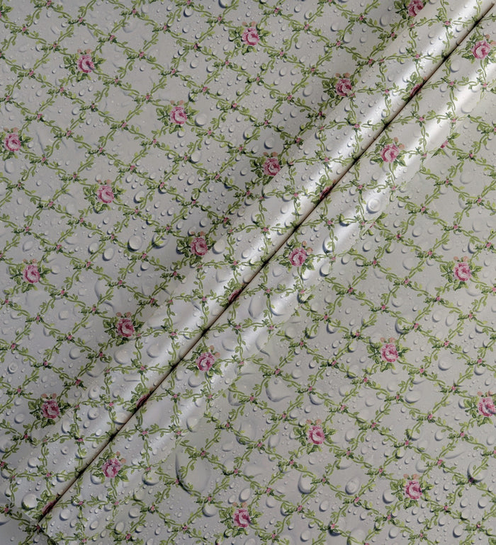 Lavender Dream Green Leafy Criss Cross Floral Design Wallpaper 322380