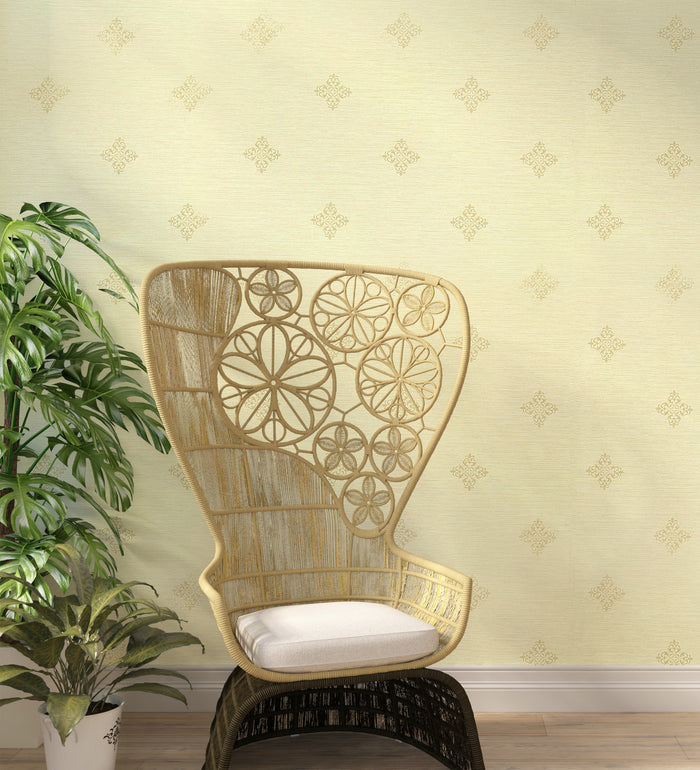 Lyndhurst Beige Baroque Motif Design Wallpaper 331906