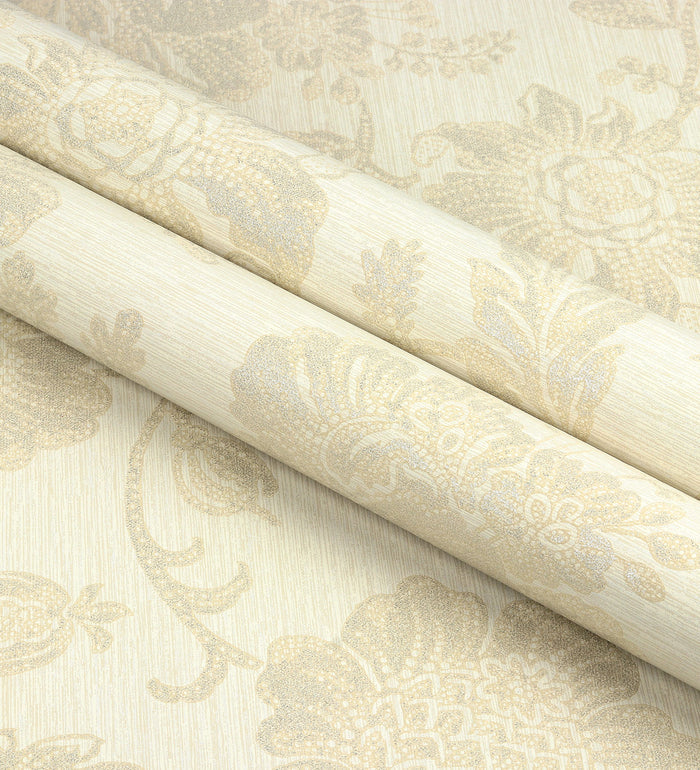 Lyndhurst Beige Damask Design Wallpaper 331949