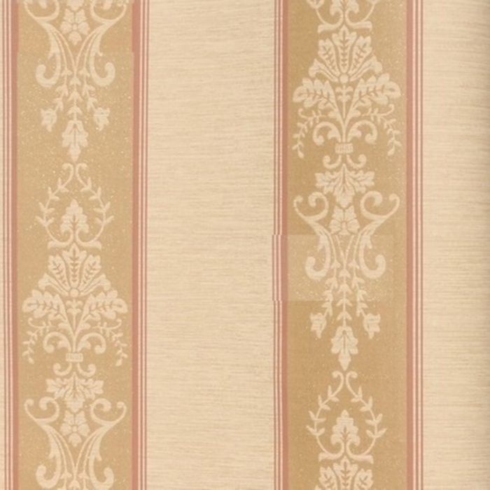 Lyndhurst Faded Beige Striped  Alternate Baroque Design Wallpaper 331961