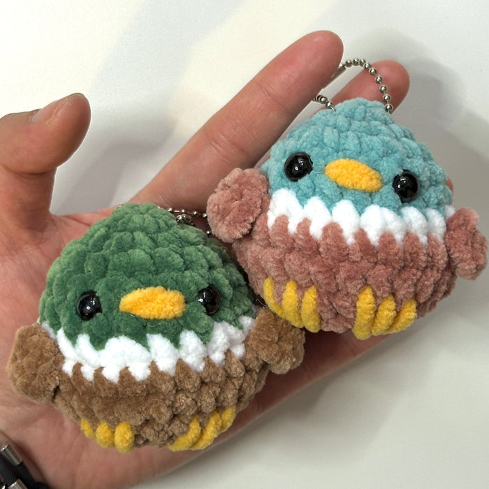 Mallard Duck Keychain - Crochet Bird Accessory (Bag Charm/Keychain)