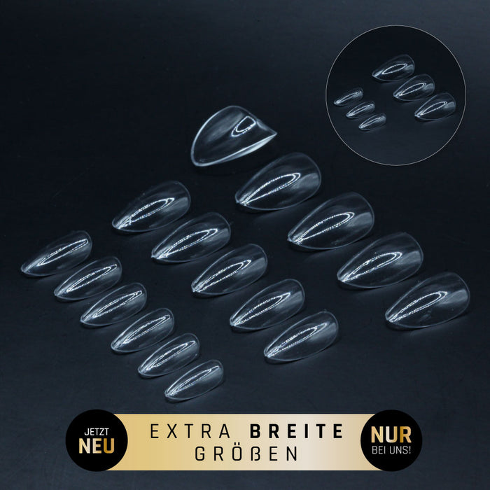 Mandel extra kurz · Clear · Press On Tips