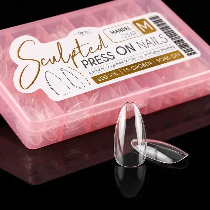 Mandel M · Sculpted Pressonnails · Soft Gel Tips