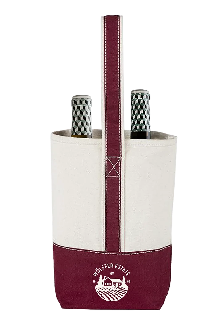 Maroon Double Bottle Wine Bag