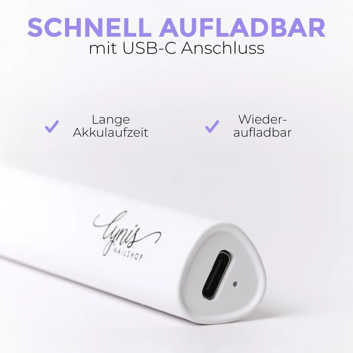 Mini UV/LED Lampe · mit Halterung + Akku