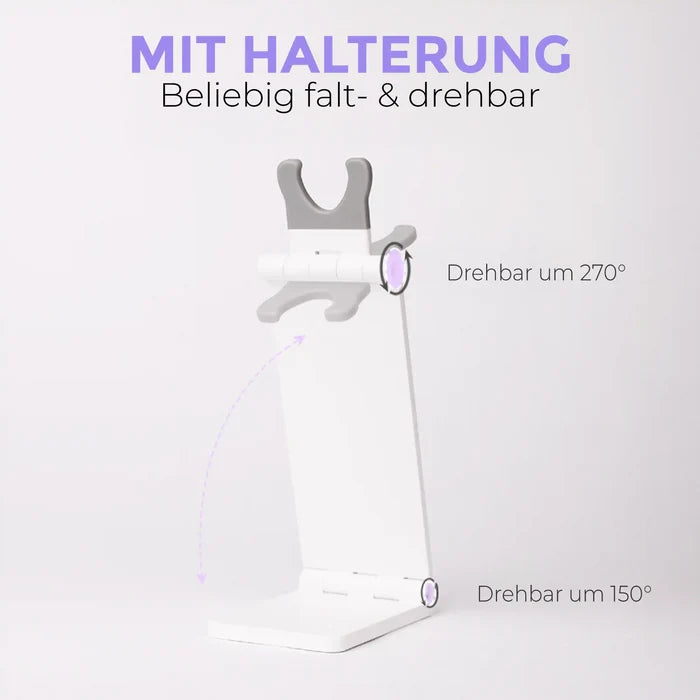Mini UV/LED Lampe · mit Halterung + Akku
