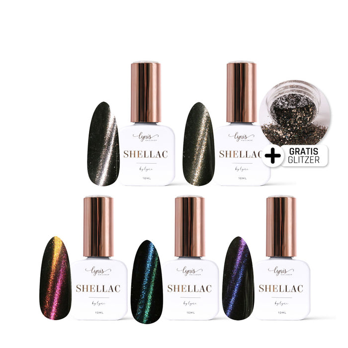 Mirror Cat Eye Shellac Set