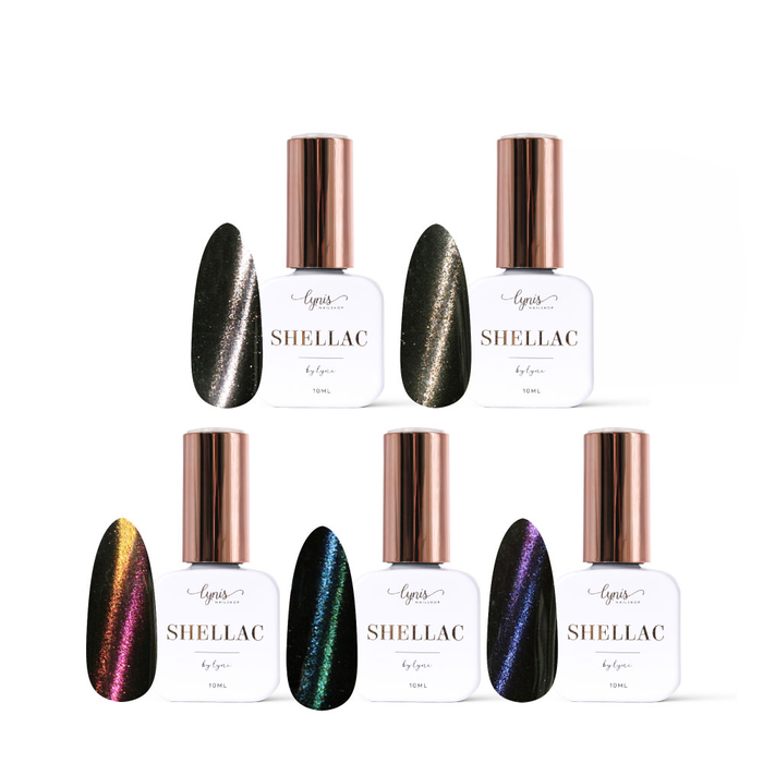 Mirror Cat Eye Shellac Set