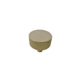 Modern Knurled cabinet knob in matt brass - 34mm