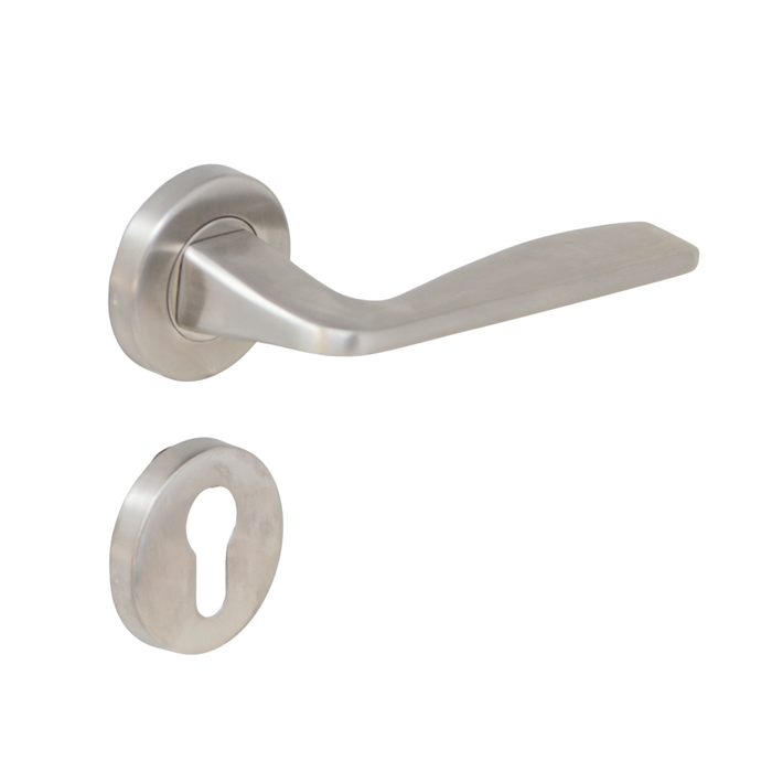 Modern timeless lever handle on rose 304 solid ss