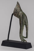Mounted Antique Thai Style Southeast Asia Bronze Thai Teaching Hand - 19cm/8"