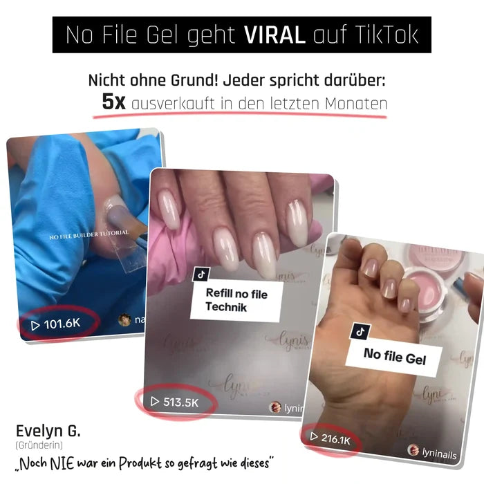 No File Gel Spar-Set · Nägel OHNE nerviges Feilen!