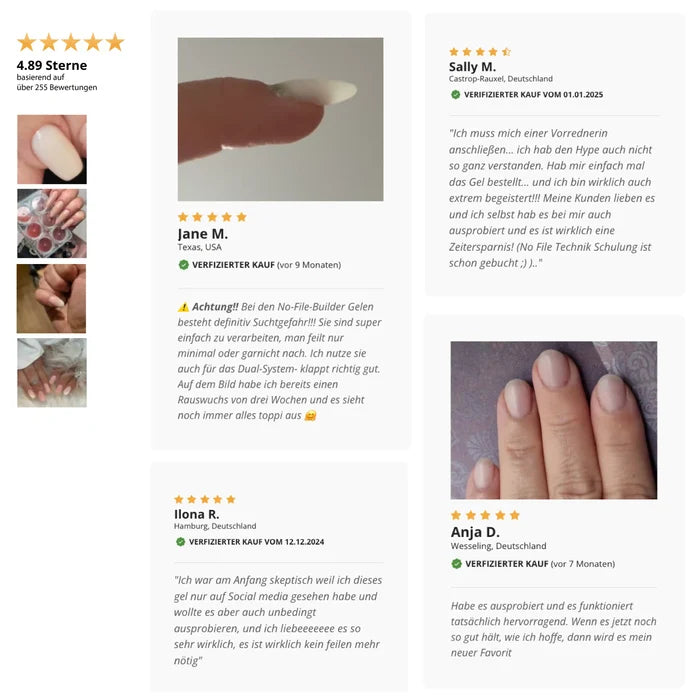 No File Gel Spar-Set · Nägel OHNE nerviges Feilen!