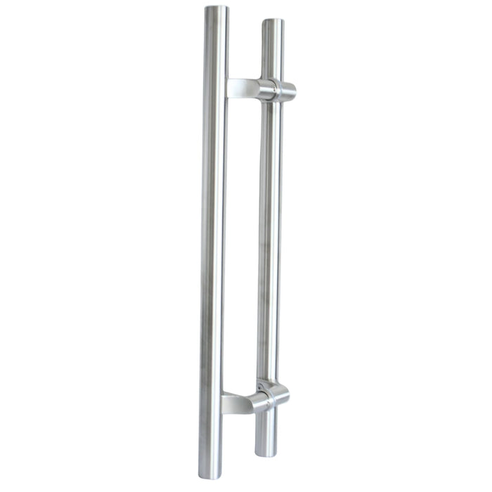 Offset pull handle round bar  32mm ss, 600mm (400mm cc)