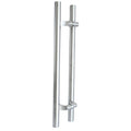 Offset pull handle round bar  32mm ss, 600mm (400mm cc)