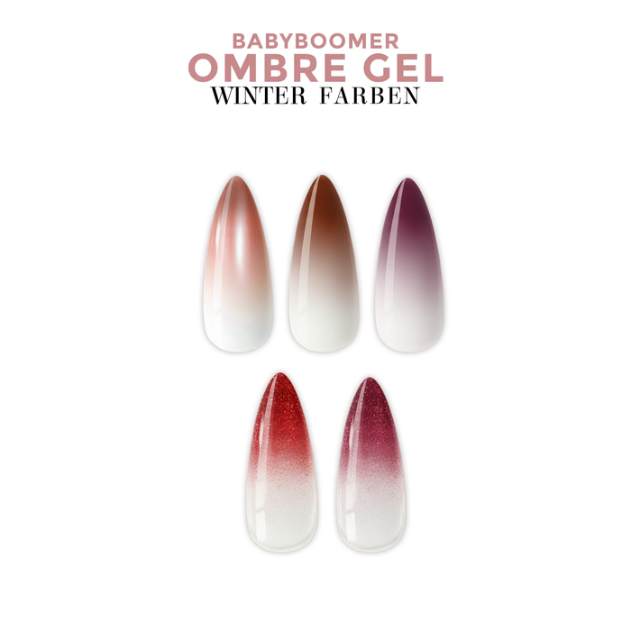 Ombre Babyboomer Gel Set · Winterfarben