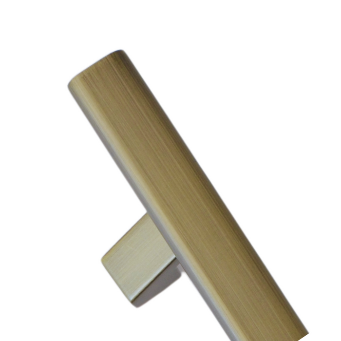 Offset pull handle oval 600mm Antique brass Misc