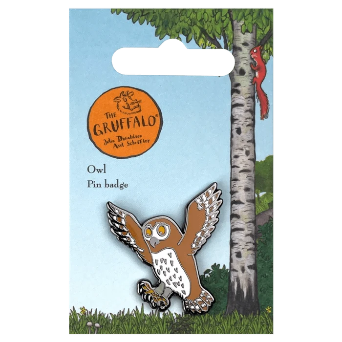 Owl Character Pin Badge / Κονκάρδα Γκρούφαλο Κουκουβάγια - Diavazo Greek Books