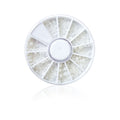 Pearly White Halbperlen · Nailart Rondell
