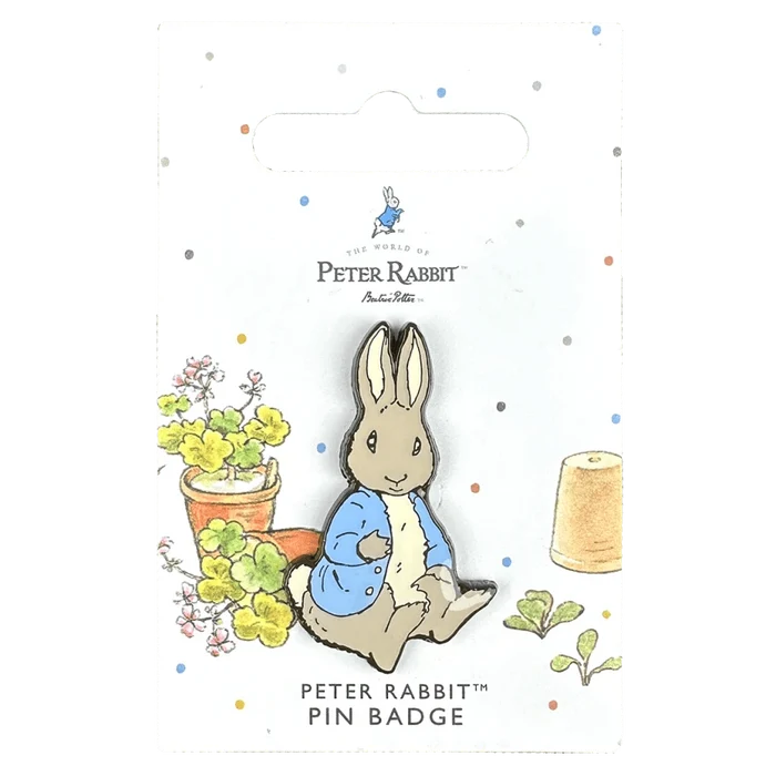 Peter Rabbit Sitting Pin Badge / Κονκάρδα Peter Rabbit - Diavazo Greek Books