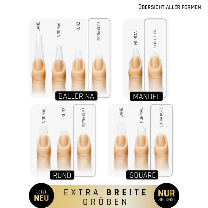 Press On Tips extra kurz · Clear Set