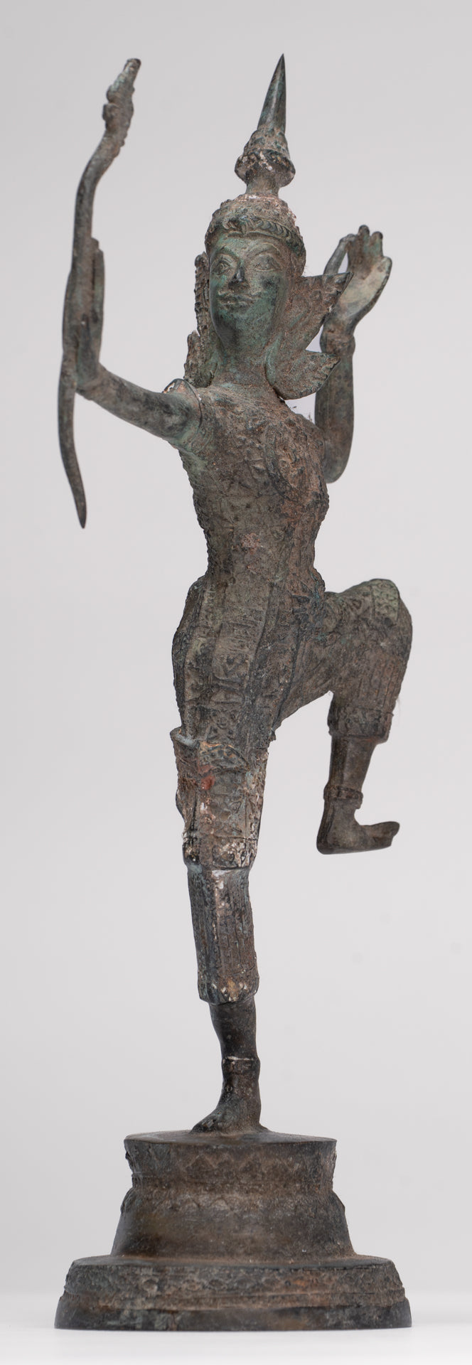 Rama Statue - Antique Thai Style Bronze Thai Rama - Avatar of Vishnu - 27cm/11"