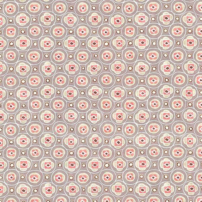 Raval Beige & Red Classic Dotted Circle Design Wallpaper 341554