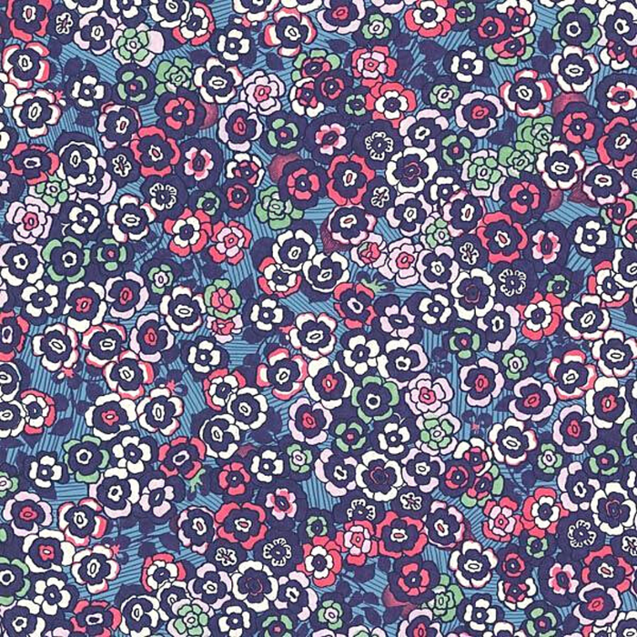 Raval Blue, White & Pink Floral Design Wallpaper 341502