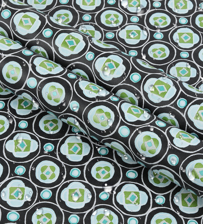 Raval Green & White Classic Dotted Circle Design Wallpaper 341550