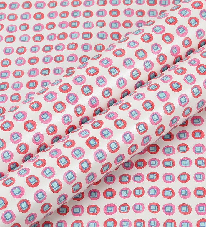 Raval Red & Pink Classic Dotted Circle Design Wallpaper 341542
