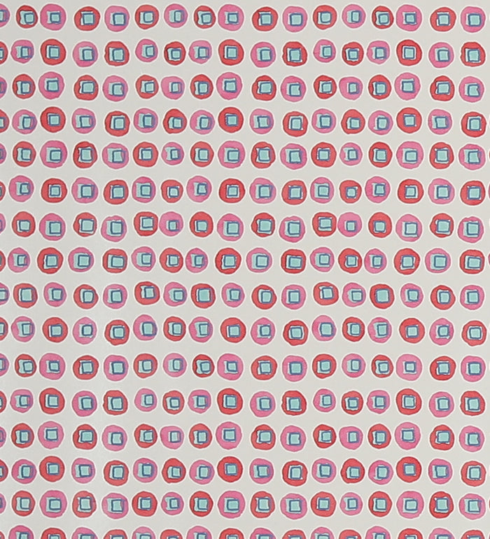 Raval Red & Pink Classic Dotted Circle Design Wallpaper 341542