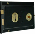 Rim Lock - Black - 150mm x 100mm