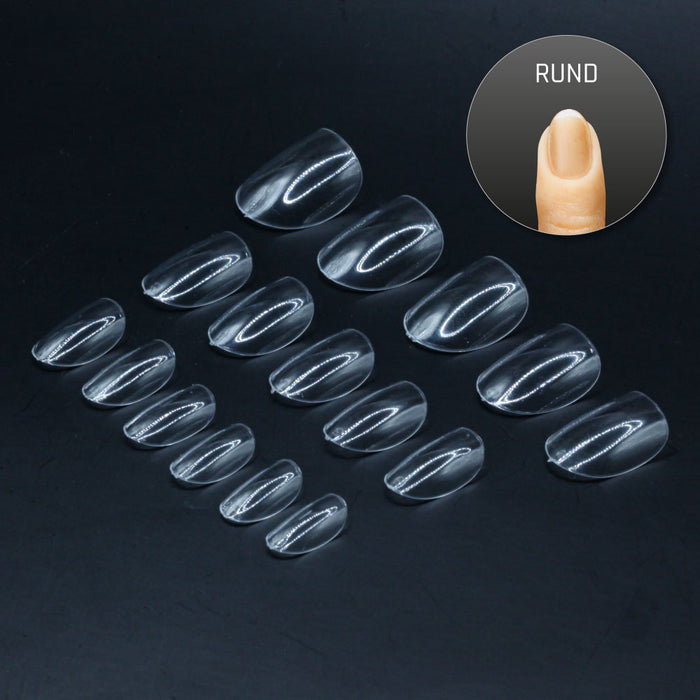 Rund extra kurz · Clear · Press On Tips