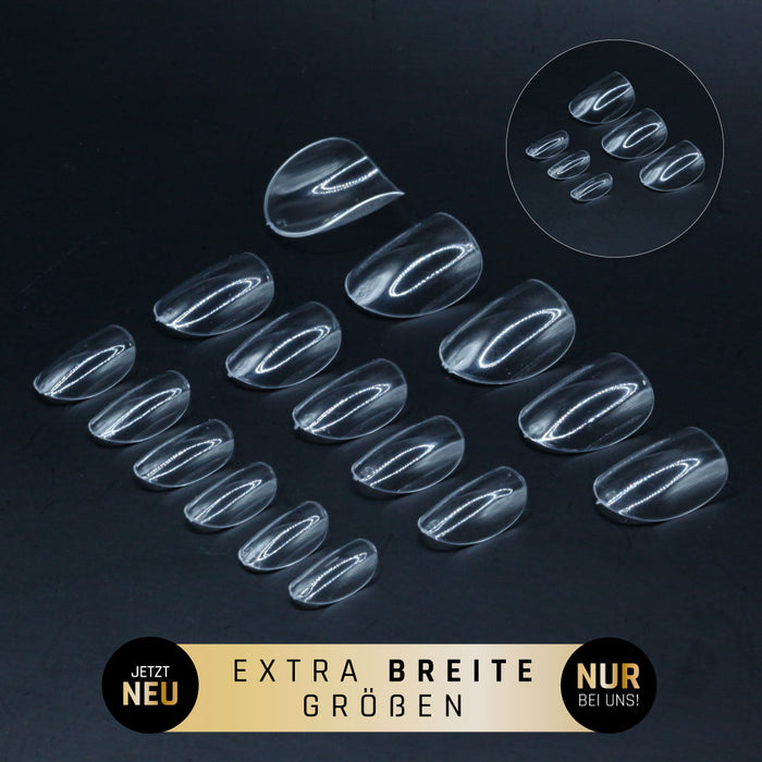 Rund extra kurz · Clear · Press On Tips