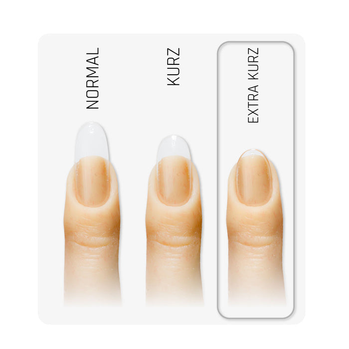Rund extra kurz · Clear · Press On Tips