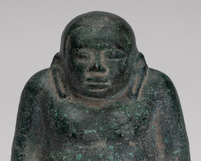 Seated Monk Statue - Antique Thai Style Bronze Phra Sangkachai Monk Statue - 11cm/4"