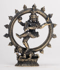 Small Minature Shiva Statue - Thailand Brass Dancing Shiva statue as Lord Nataraja - 7.5cm(3") Tall