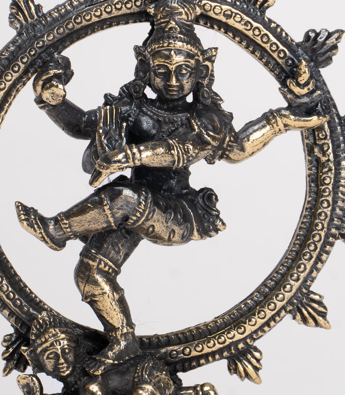 Small Minature Shiva Statue - Thailand Brass Dancing Shiva statue as Lord Nataraja - 7.5cm(3") Tall
