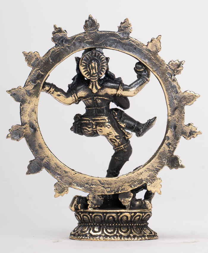Small Minature Shiva Statue - Thailand Brass Dancing Shiva statue as Lord Nataraja - 7.5cm(3") Tall