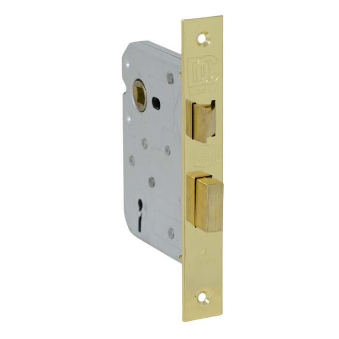 Solid Brass Door Knob on Plate with Two Lever Lock