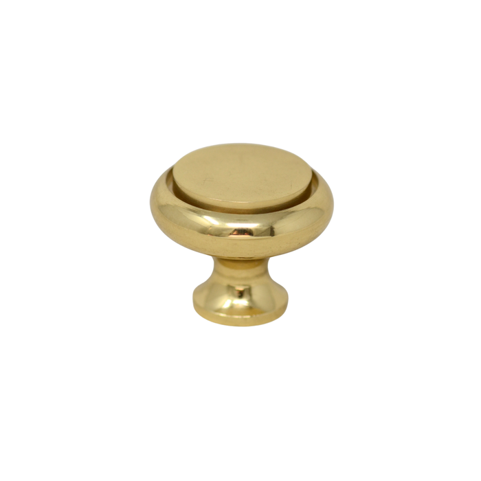 Solid Brass Knob 31mm Polished Brass